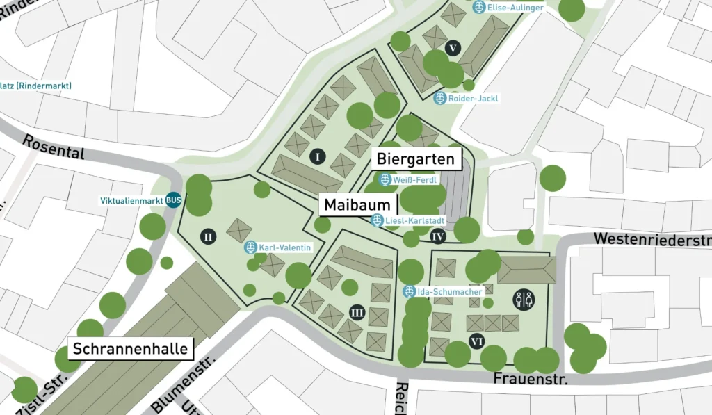 Karte vom Viktualienmarkt